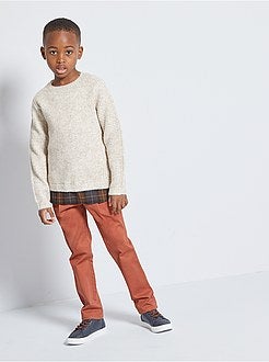 Elastische chino broek - Kiabi