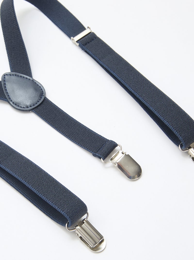 Elastische effen bretels Blauw - Kiabi