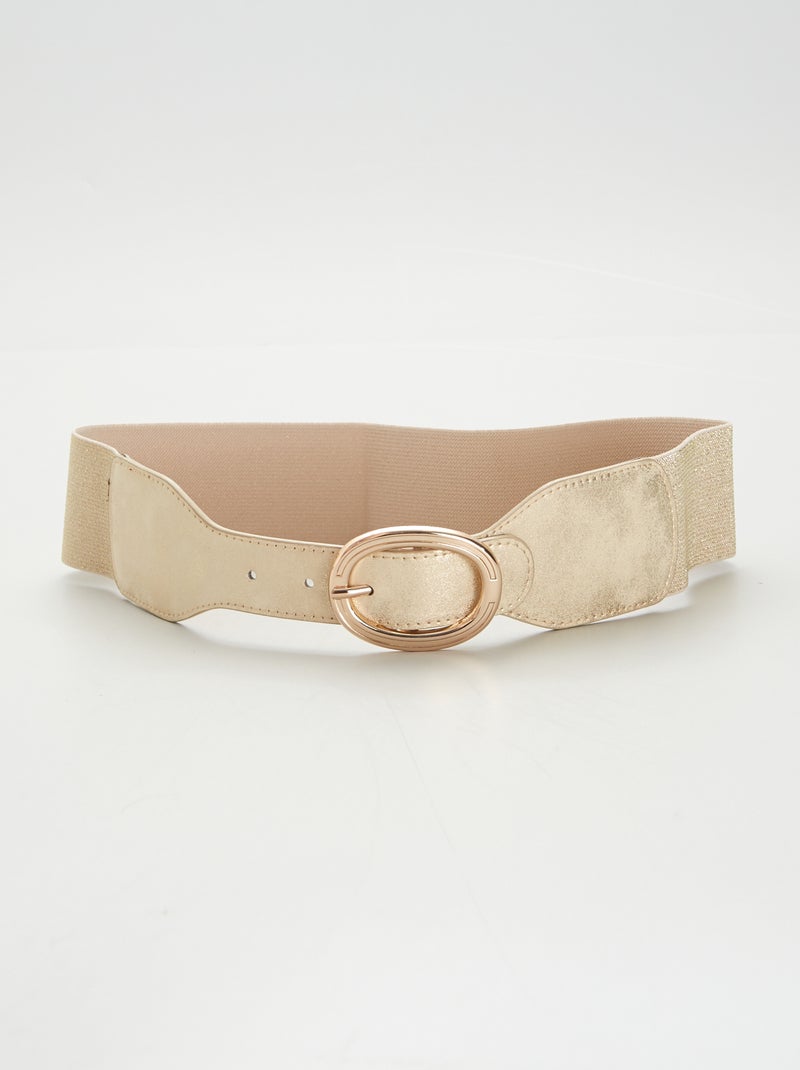 Elastische goudkleurige riem BIEGE - Kiabi
