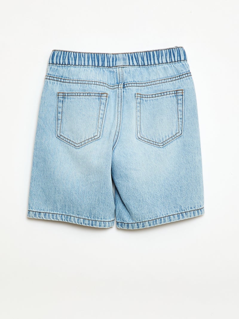 Elastische jeansshort Blauw - Kiabi