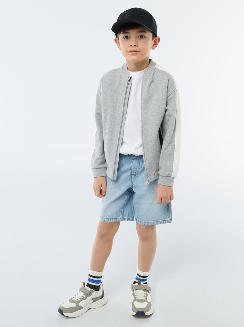 Elastische jeansshort Blauw - Kiabi