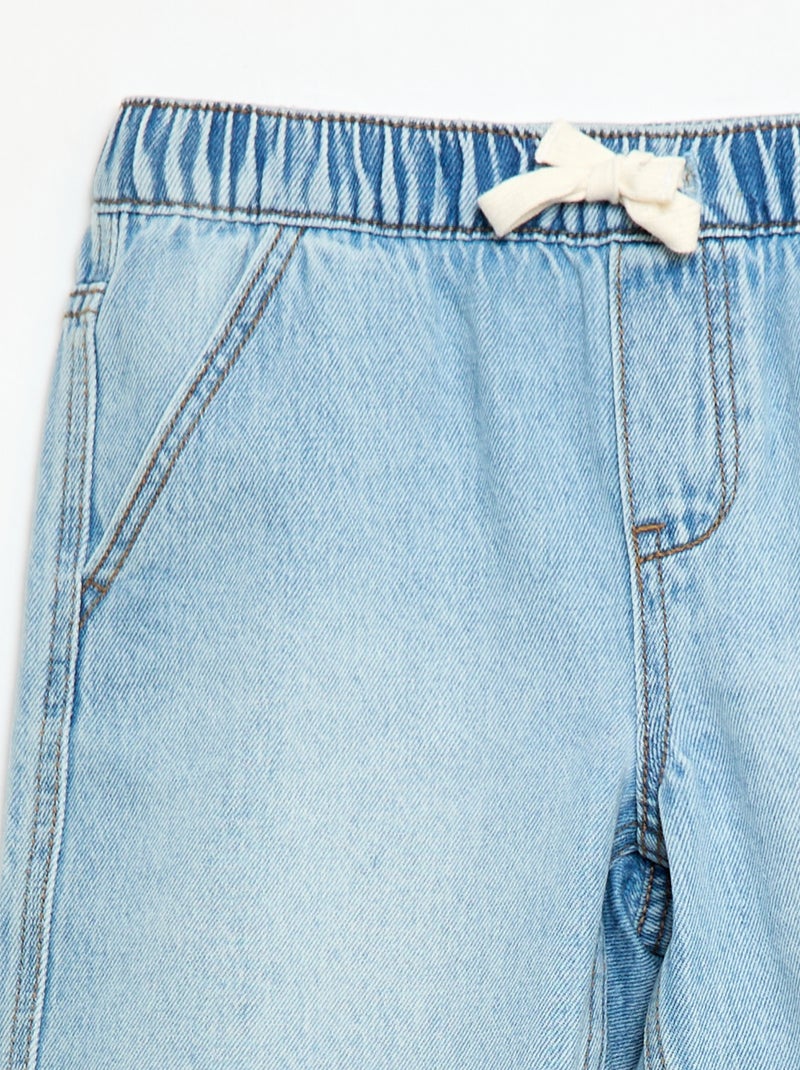 Elastische jeansshort Blauw - Kiabi