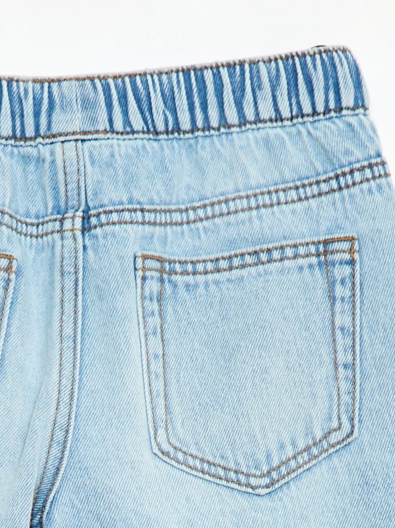 Elastische jeansshort Blauw - Kiabi