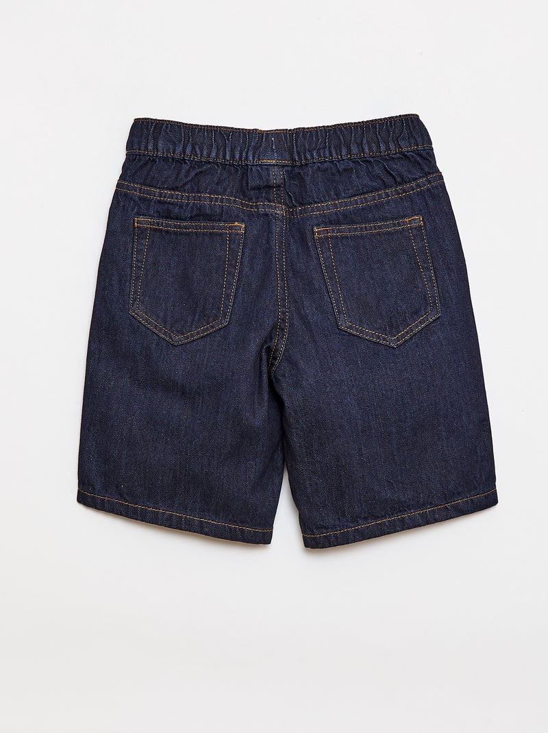 Elastische jeansshort Blauw - Kiabi