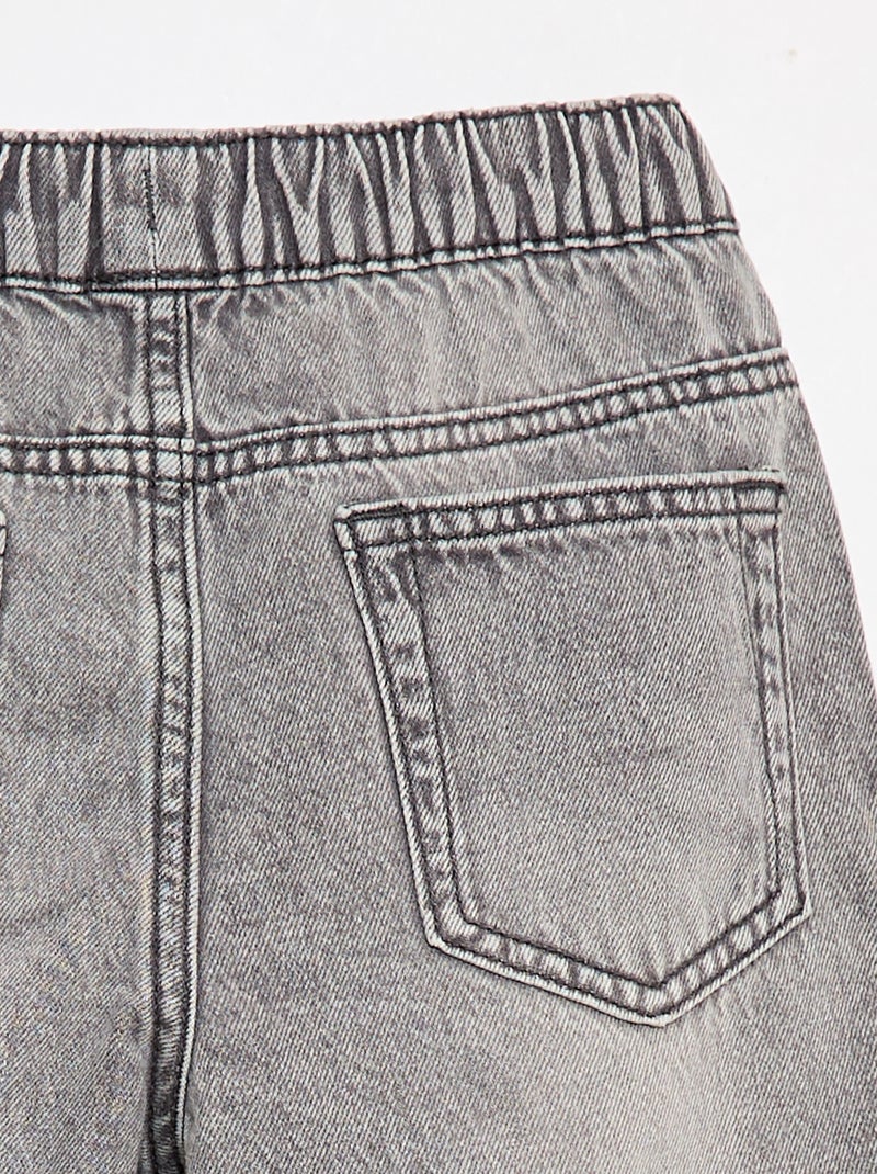Elastische jeansshort Grijs - Kiabi