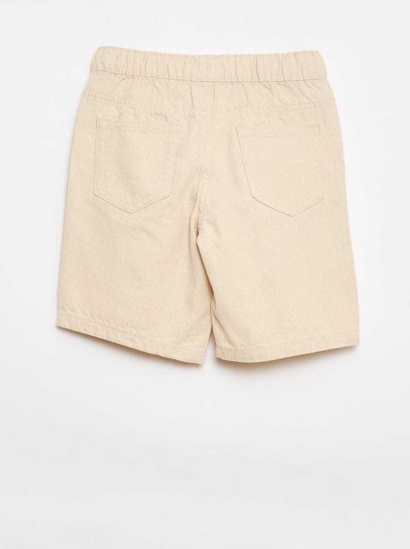 Elastische jeansshort Wit - Kiabi