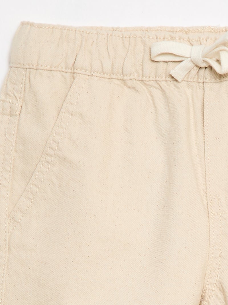 Elastische jeansshort Wit - Kiabi