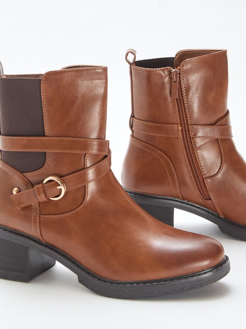 Elastische laarsjes met riempjes - Kiabi