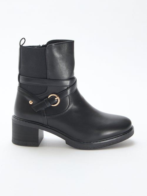 Elastische laarsjes met riempjes - Kiabi