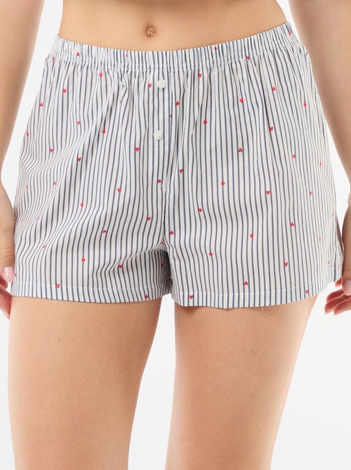 Elastische short met all-over strepen - Kiabi
