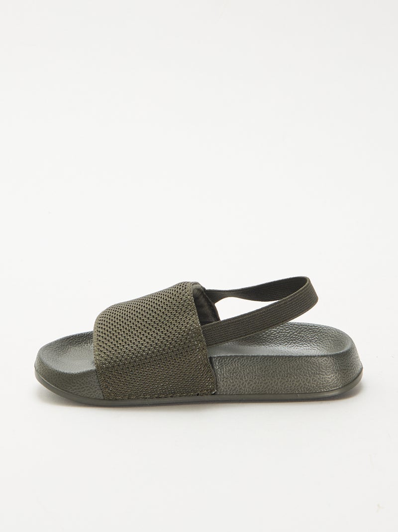 Elastische zwembadslippers Kaki - Kiabi