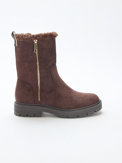 Enkellaarzen van suedine - Kiabi