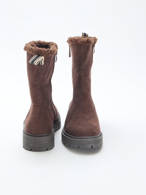 Enkellaarzen van suedine - Kiabi