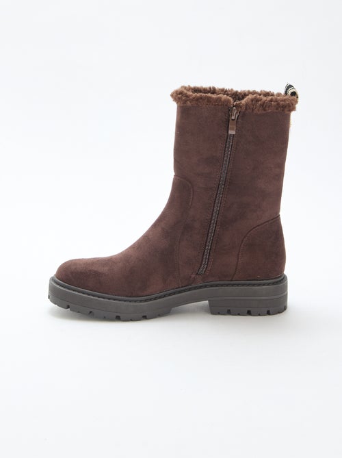 Enkellaarzen van suedine - Kiabi