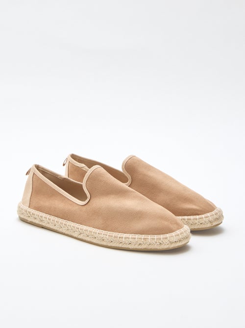 Espadrille van suèdine met platte zool - Kiabi
