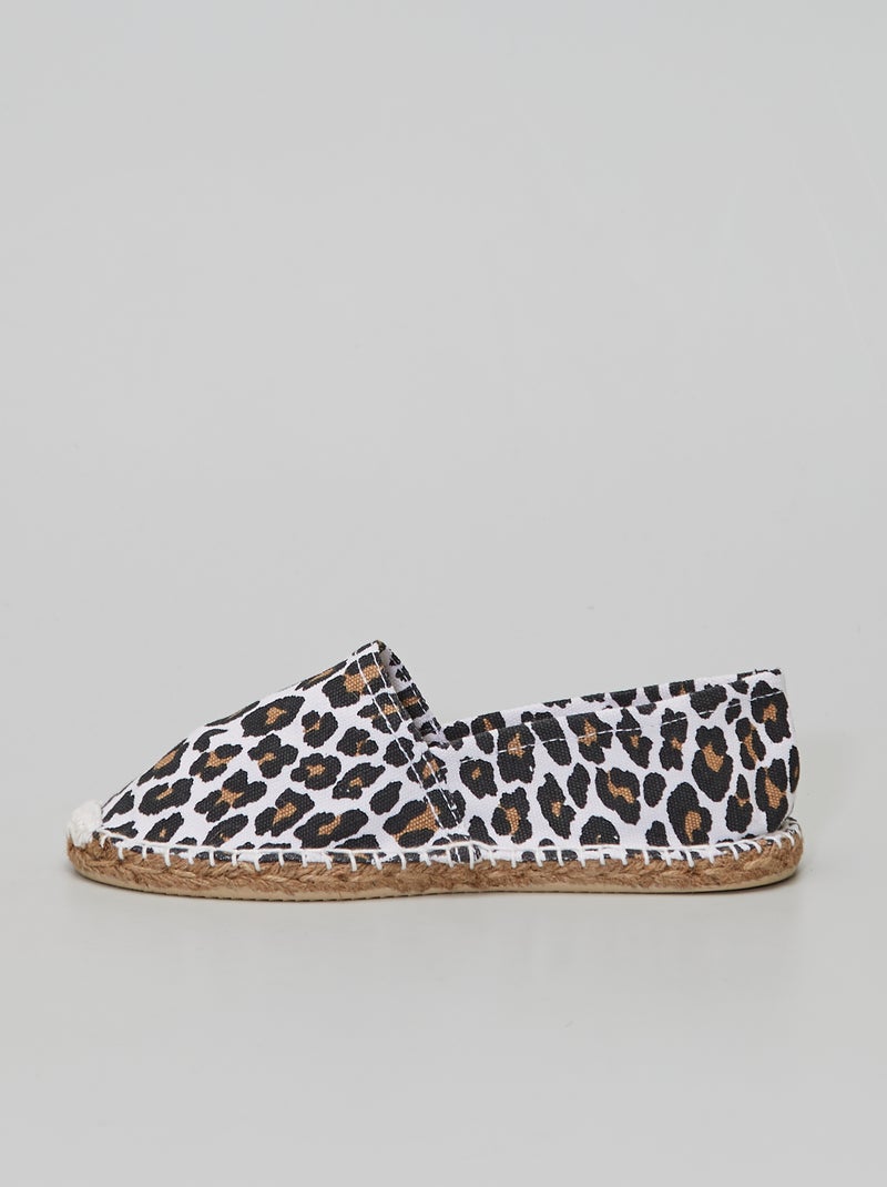 Espadrilles met luipaardprint Beige - Kiabi