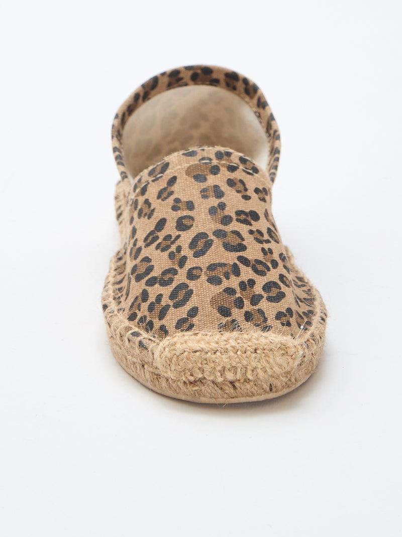 Espadrilles met print Bruin - Kiabi