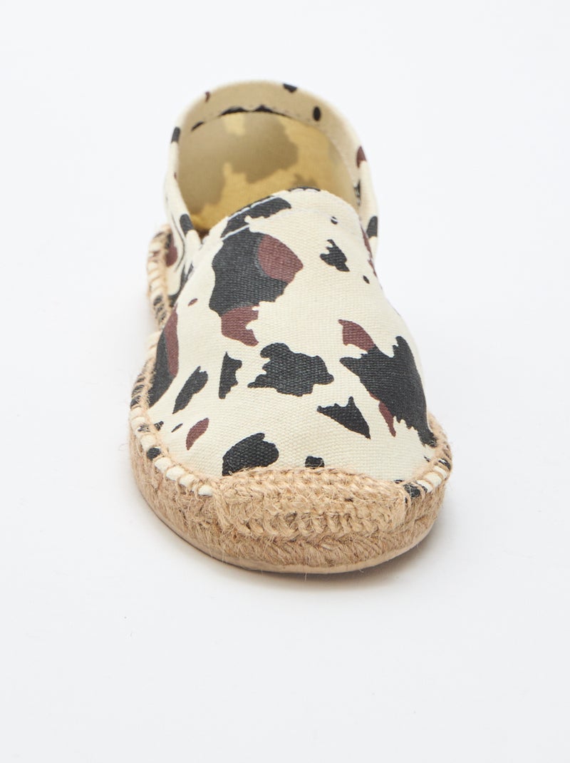 Espadrilles met print Bruin - Kiabi
