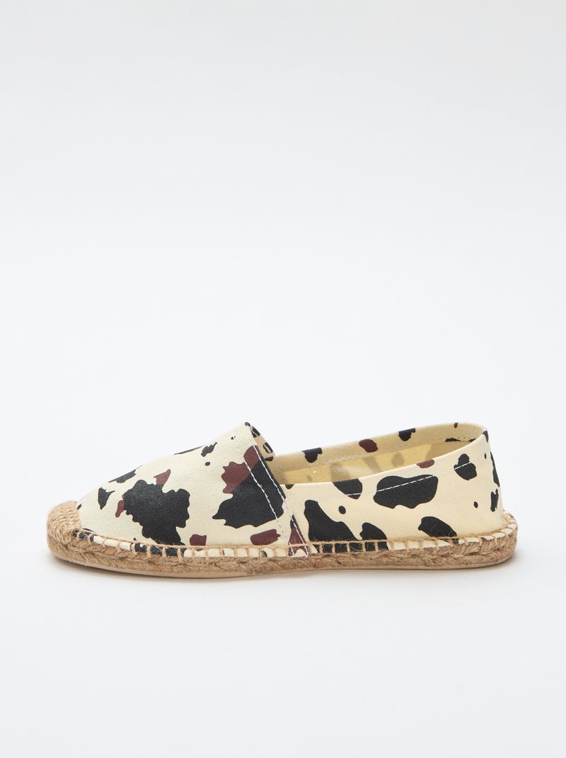 Espadrilles met print Bruin - Kiabi