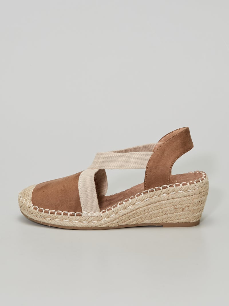 Espadrilles met sleehak BRUIN - Kiabi