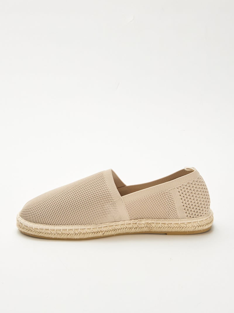 Espadrilles van mesh Biege - Kiabi