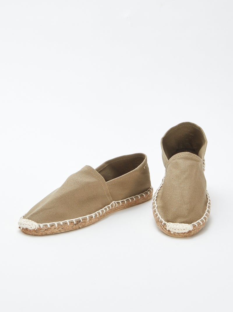 Espadrilles van mesh Kaki - Kiabi