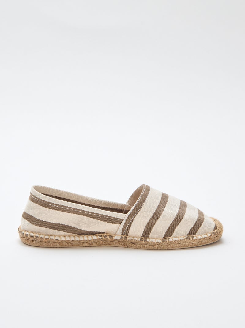Espadrilles van mesh Kaki - Kiabi