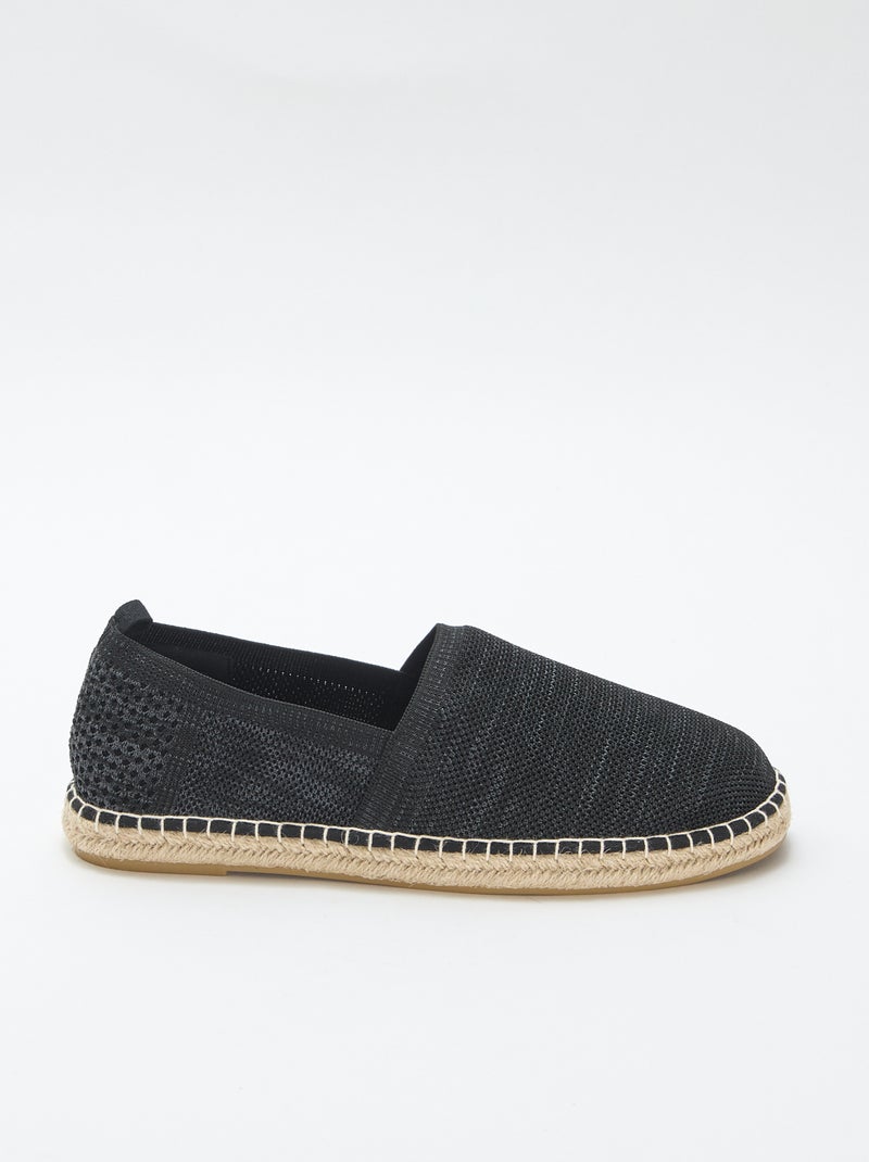 Espadrilles van mesh Zwart - Kiabi