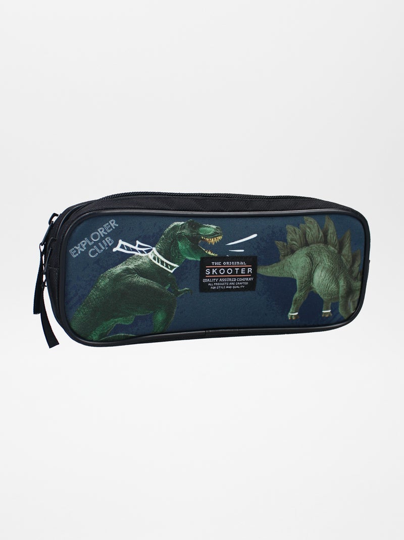 Etui met dinosaurusprint BLAUW - Kiabi