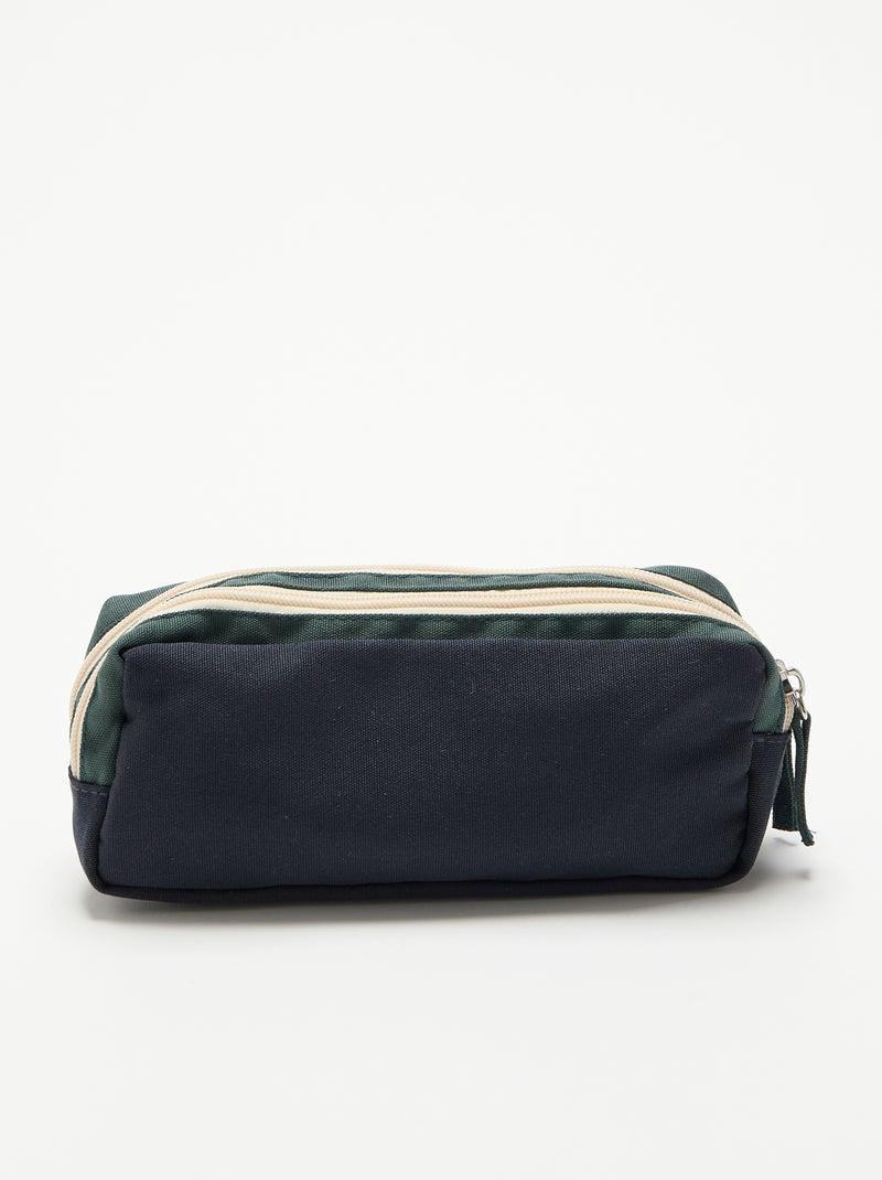 Etui met dubbel compartiment Blauw - Kiabi