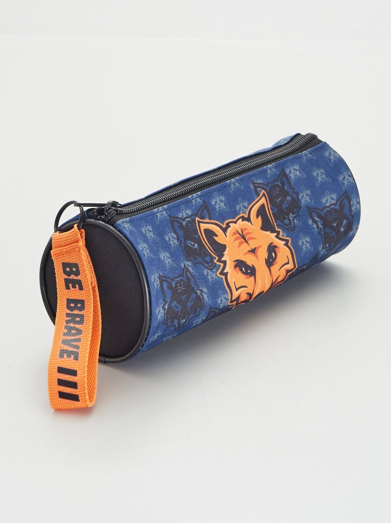 Etui met print BLAUW - Kiabi