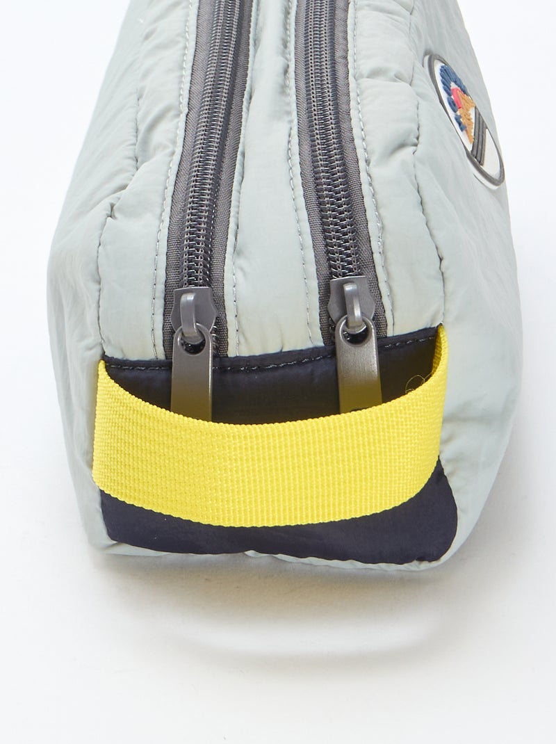 Etui met twee vakken en colorblock-ontwerp Groen - Kiabi