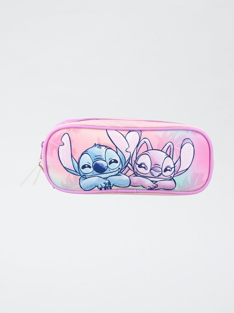 Etui met twee vakken 'Stitch' Rose - Kiabi