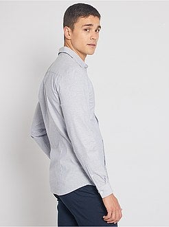 Herenmode maat S-XXL - Extra slim-fit hemd met bloemenprint - Kiabi