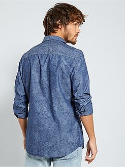 Herenmode maat S-XXL - Extra slim-fit hemd met bloemenprint - Kiabi