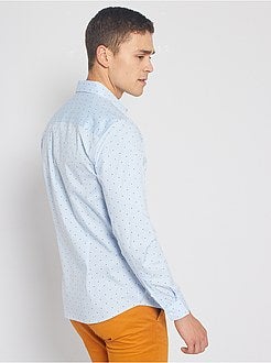 Herenmode maat S-XXL - Extra slim-fit hemd met stippen - Kiabi