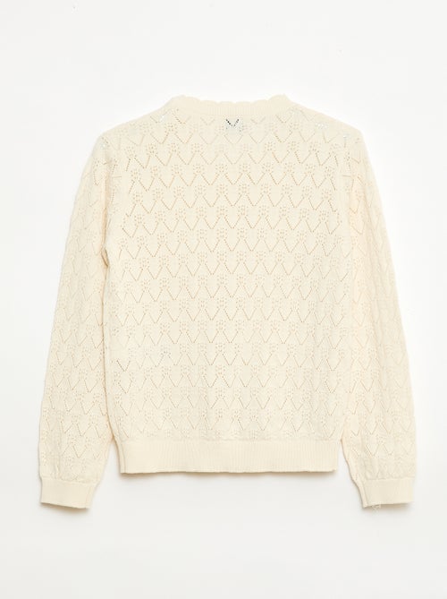 Fantasievest van ajourgebreide stof - Kiabi