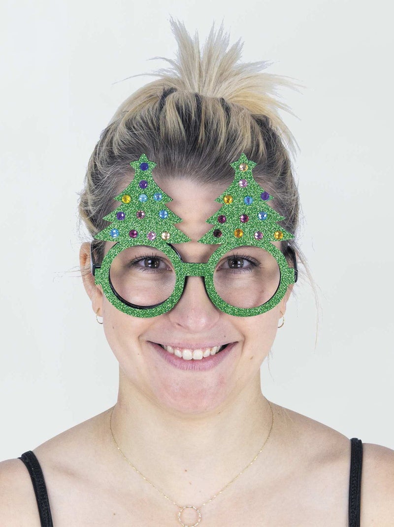 Feestbril - Met kerstboomvorm GROEN - Kiabi