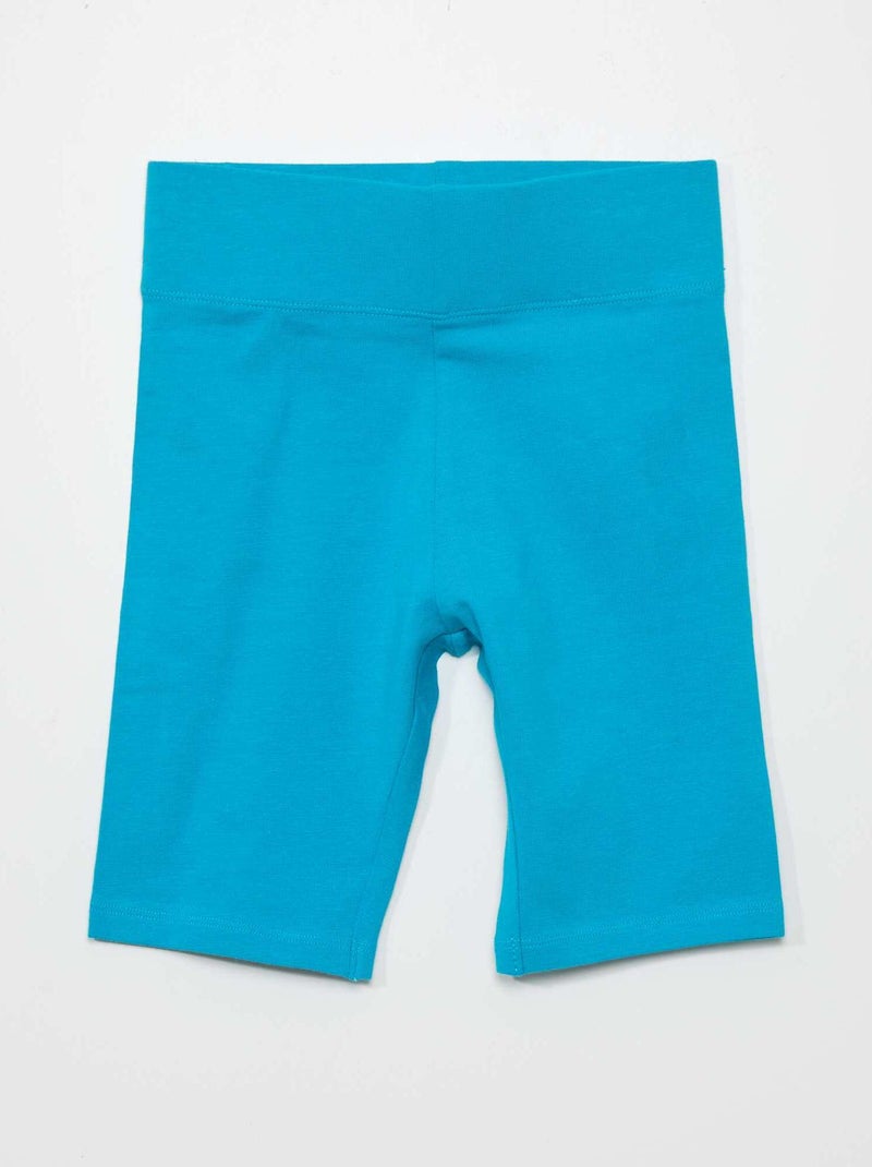 Fietsbroekje van stretchkatoen BLAUW - Kiabi
