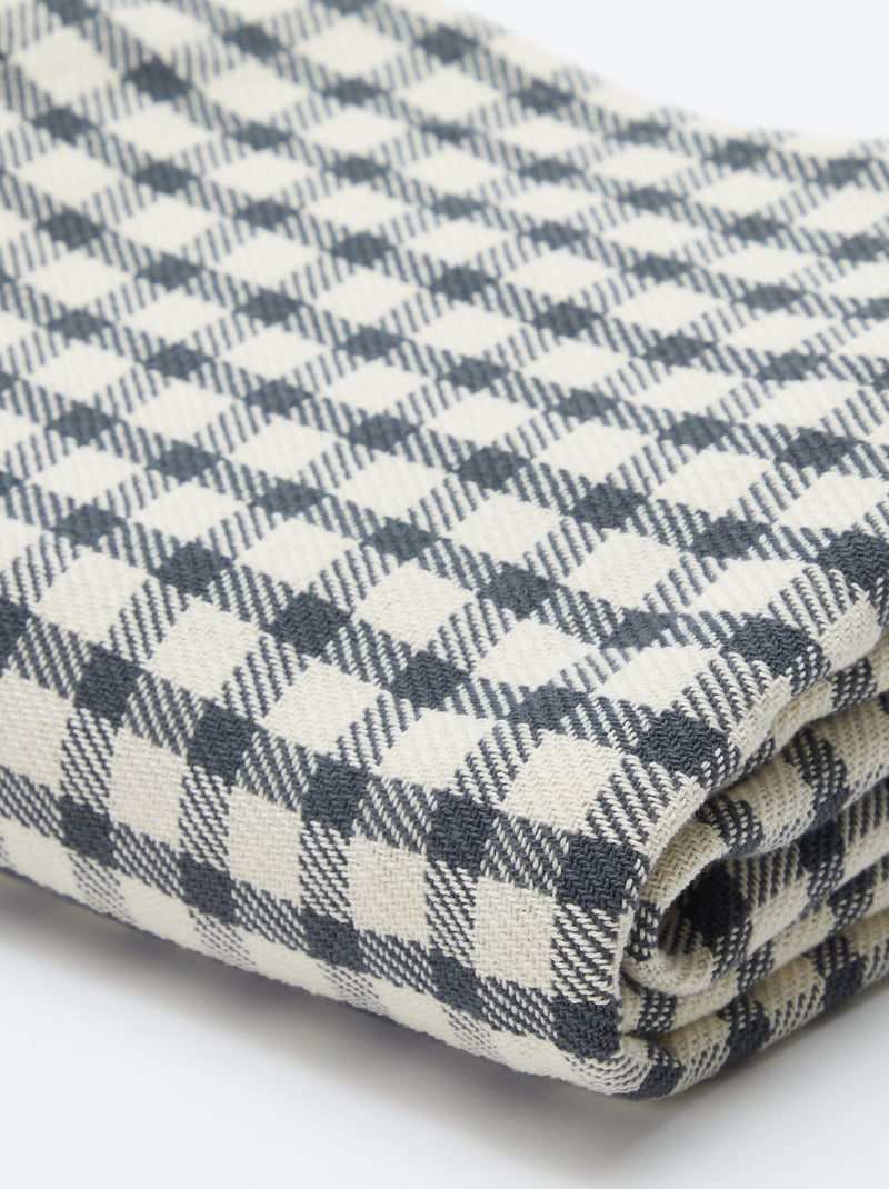 Fijne plaid met ruiten - Kiabi Home GRIJS - Kiabi