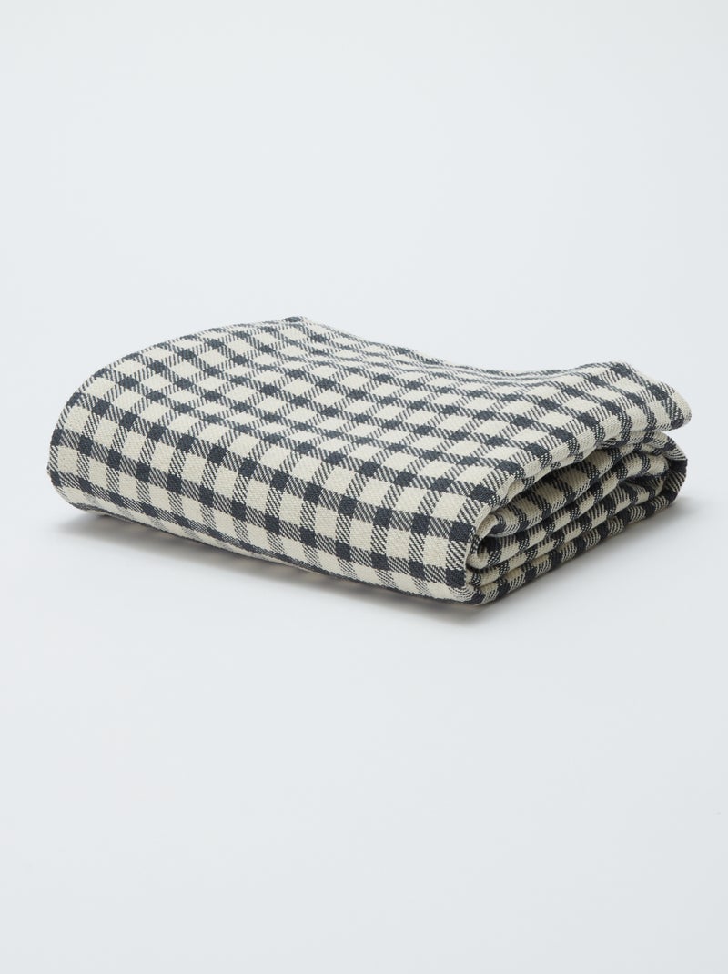 Fijne plaid met ruiten - Kiabi Home GRIJS - Kiabi