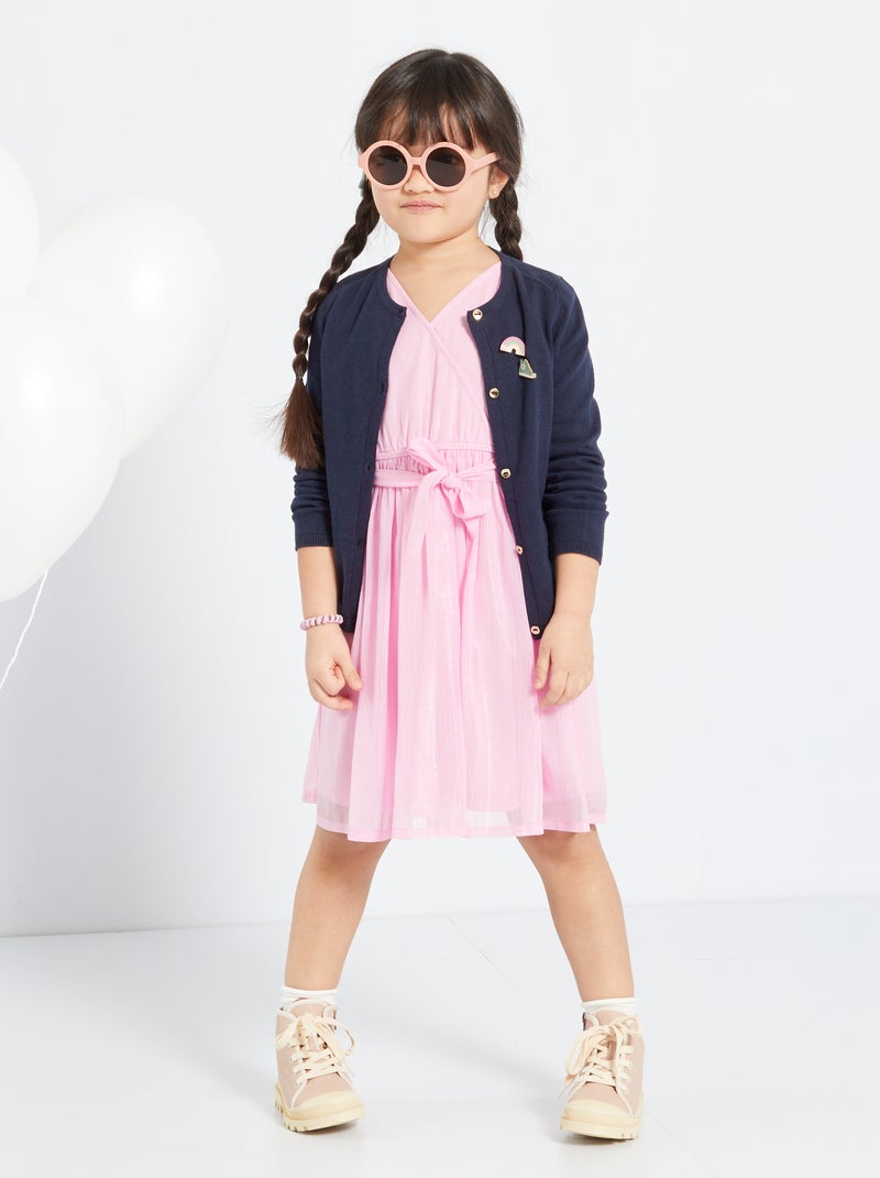 Fijngebreid vest BLAUW - Kiabi