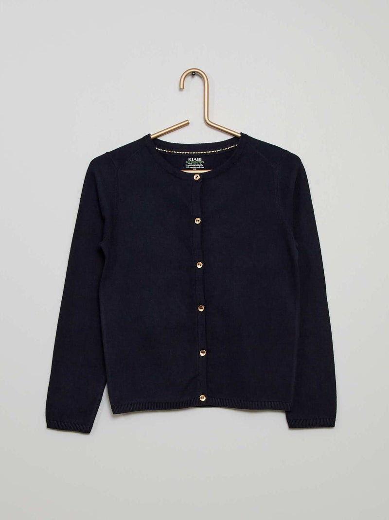 Fijngebreid vest BLAUW - Kiabi