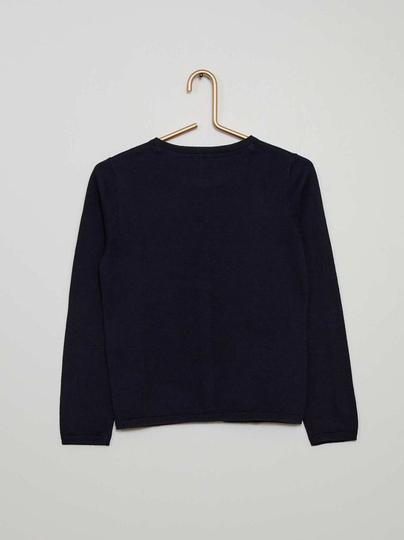 Fijngebreid vest BLAUW - Kiabi