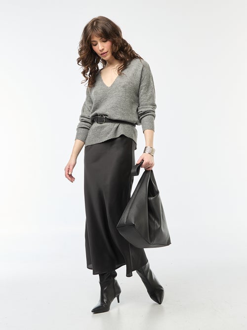 Fijngebreide trui met V-hals 'JDY' - Kiabi