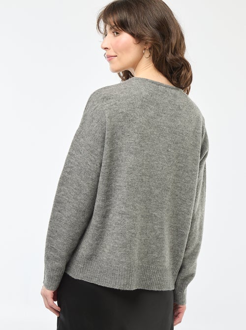 Fijngebreide trui met V-hals 'JDY' - Kiabi