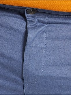 Herenmode grote maten - Fitted chinobroek van stretch twillstof - Kiabi