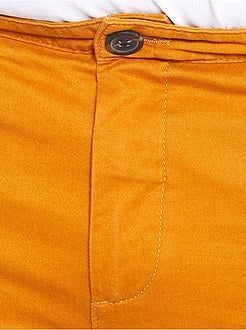 Herenmode grote maten - Fitted chinobroek van stretch twillstof - Kiabi