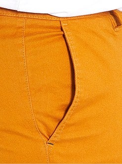 Herenmode grote maten - Fitted chinobroek van stretch twillstof - Kiabi