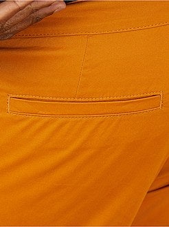 Herenmode grote maten - Fitted chinobroek van stretch twillstof - Kiabi